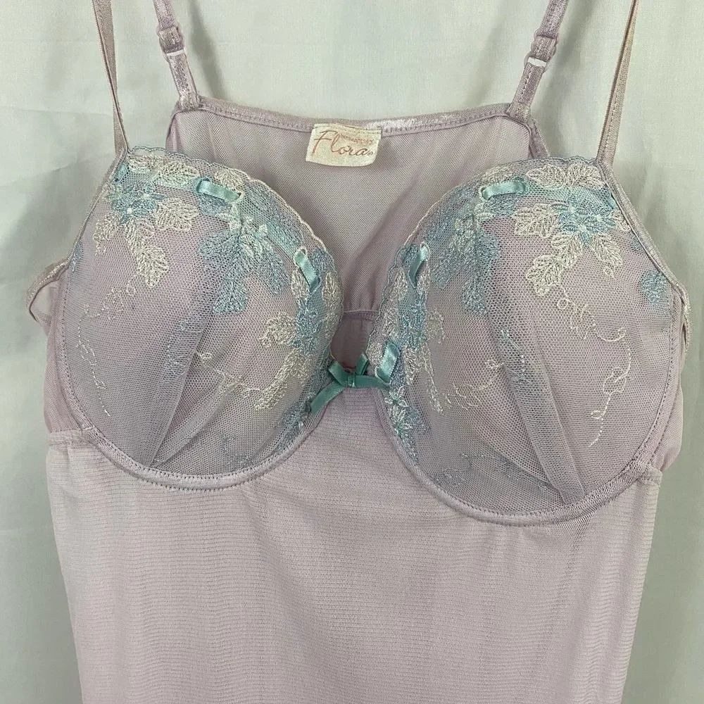Flora Intimately Lavender cami slip padded bra - Picture 2 of 9